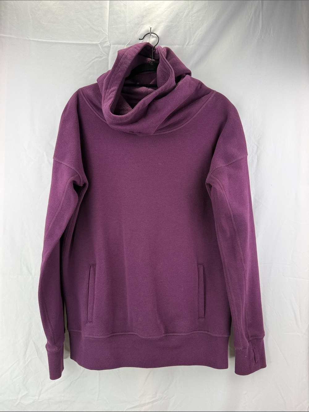 ZYIA Active women’s Size Large Plum Oh So Soft Hoodie With pockets & thumbholes
